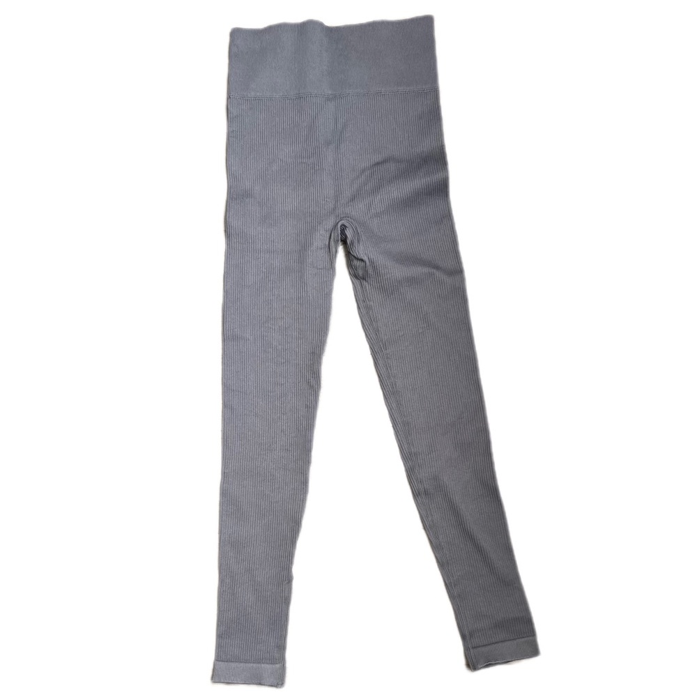 Women’s Gray Ribbed Leggings